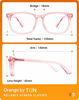 Picture of TIJN Blue Light Blocking Glasses for Women Men Clear Frame Square Nerd Eyeglasses Anti Blue Ray Computer Screen Glasses (Pink)