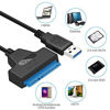 Picture of USB 3.0 to SATA III Adapter Cable with UASP SATA to USB Converter for 2.5" Hard Drives Disk HDD and Solid State Drives SSD