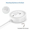 Picture of Power Strip with USB, NTONPOWER Flat Plug Power Strip, 15 ft Extra Long Extension Cord, 3 Outlet 2 USB Desktop Charging Station Wall Mount for Home, Dorm Room, Office and Nightstand - White