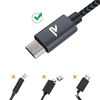 Picture of Micro USB Cable [6.5ft] RAMPOW Long Android Charger Cord - QC 3.0 Fast Charge & Sync - Nylon Braided Fast Charger 2.4A for Samsung Galaxy S5/S6/S7, HTC, LG, Kindle, Sony, PS4, and More - Space Gray