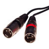 Picture of Seismic Audio 3 Foot XLR Dual Male Patch Cable-2-XLRM to 2-RCA Audio Cord (SAXFRM-2X3)