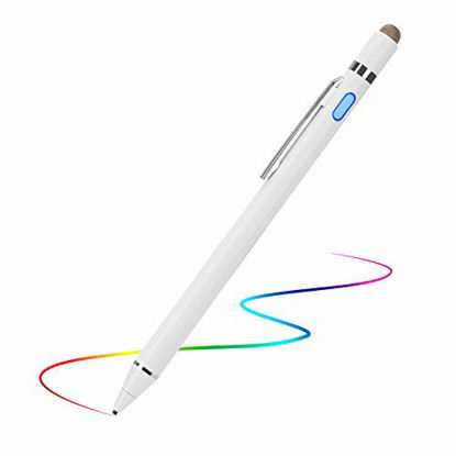 Picture of Evach Active Stylus Digital Pen with Ultra Fine Tip Stylus for iPad iPhone Samsung Tablets, Compatible with Apple Pen,Stylus Pen for iPad Pro, White.