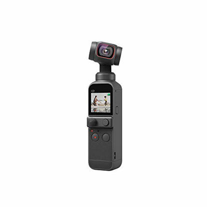Picture of DJI Pocket 2 - Handheld 3-Axis Gimbal Stabilizer with 4K Camera, 1/1.7 CMOS, 64MP Photo, Pocket-Sized, ActiveTrack 3.0, Glamour Effects, YouTube TikTok Video Vlog, for Android and iPhone, Black