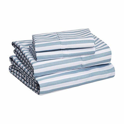 Picture of AmazonBasics Lightweight Super Soft Easy Care Microfiber Sheet Set with 14" Deep Pockets