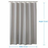 Picture of AmazerBath Plastic Shower Curtain, 72 x 72 Inches Grey EVA 8G Thick Bathroom Shower Curtains Eco-Friendly with Heavy Duty Clear Stones and Grommet Holes
