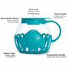 Picture of Ecolution Original Microwave Micro-Pop Popcorn Popper, Borosilicate Glass, 3-in-1 Silicone Lid, Dishwasher Safe, BPA Free, 3 Quart Family Size, Teal