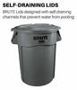 Picture of Rubbermaid Commercial Products FG263100BLUE BRUTE Heavy-Duty Round Trash/Garbage Lid, 32-Gallon, Blue