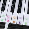 Picture of Piano Stickers for 88/61/54/49/37 Key. Colorful Large Bold Letter Piano Keyboard Stickers Perfect for kids Learning Piano. Multi-Color,Transparent,Removable