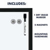 Picture of Quartet Magnetic Whiteboards, 17 x 23 inches, White Boards, Dry Erase Boards, Black Frame, Case of 4 Boards (MDW1723B-AZS)