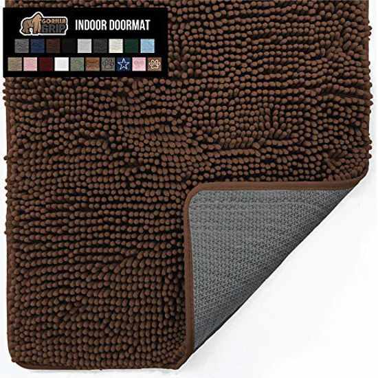 Picture of Gorilla Grip Original Indoor Durable Chenille Doormat, Large, 70x24, Absorbent, Machine Washable Inside Mats, Low-Profile Rug Doormats for Entry, Back Door, Mud Room Mat, High Traffic Areas, Beige