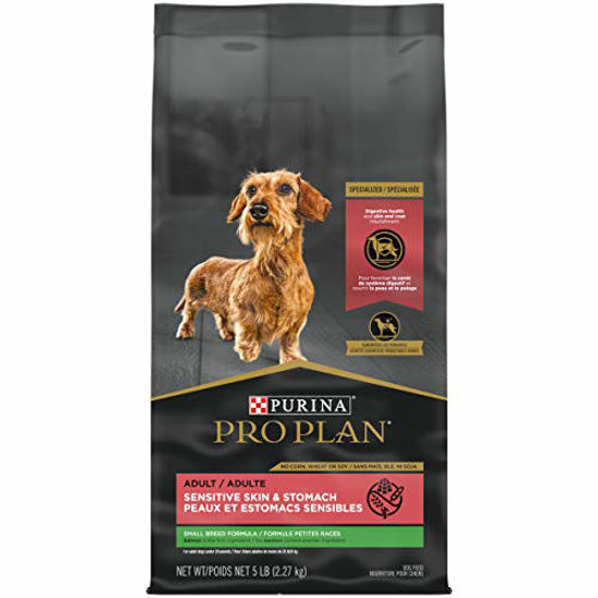 Picture of Purina Pro Plan High Protein, Sensitive Skin & Stomach Small Breed Dry Dog Food, Salmon & Rice Formula - 5 lb. Bag