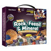 Picture of Rock, Fossil & Mineral Collection & Activity Kit. Includes 250+ Real Gemstones, Crystals Specimens & Jumbo Learning Mat - Bulk Rough Rocks, Polished Gem Stones, Genuine Fossils - Science Gift for Kids