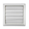 Picture of Lambro Industries, Inc.-8" White Plastic Louver Vent (Price Per Piece). Item #363W, outside dimensions are 10.875" x 10.875".