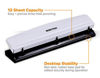 Picture of Bostitch 3 Hole Punch, 12 Sheets, White (KT-HP12-WHITE)