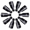 Picture of HiMo 10PC Plastic Acrylic Nail Art Soak Off Cap Clip UV Gel Polish Remover Wrap Tool (BLACK)