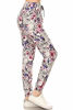 Picture of Leggings Depot JGA-R662-M Cherish Rose Print Jogger Pants w/Pockets, Medium