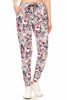 Picture of Leggings Depot JGA-R662-M Cherish Rose Print Jogger Pants w/Pockets, Medium