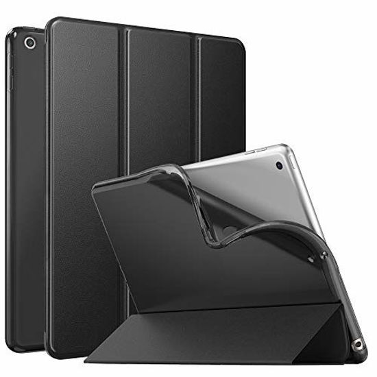 Picture of MoKo Case Fit New iPad 8th Generation 10.2" 2020 / iPad 7th Gen 2019, iPad 10.2 Case with Stand, Soft TPU Translucent Frosted Back Cover Slim Shell for iPad 10.2 inch, Auto Wake/Sleep,Black