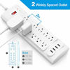 Picture of Power Strip with USB Ports, Bototek Surge Protector with 10 AC Outlets and 4 USB Charging Ports,1875W/15A, 2100 Joules, 6 Feet Long Extension Cord for Smartphone Tablets Home,Office & Hotel- White