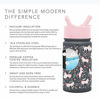 Picture of Simple Modern 14oz Summit Kids Water Bottle Thermos with Straw Lid - Dishwasher Safe Vacuum Insulated Double Wall Tumbler Travel Cup 18/8 Stainless Steel -Unicorn Fields