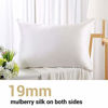 Picture of ZIMASILK 100% Mulberry Silk Pillowcase for Hair and Skin,with Hidden Zipper,Both Side 19 Momme Silk,600 Thread Count, 1pc(Standard 20''x26, Ivory)