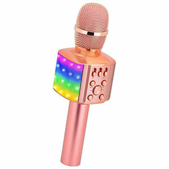 BONAOK Wireless Bluetooth Karaoke Microphone with controllable LED Lig –  Bonaokofficial