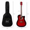 Picture of Best Choice Products 41in Full Size Beginner All Wood Cutaway Acoustic Guitar Starter Set with Case, Strap, Capo, Strings, Picks, Tuner - Red