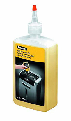 Picture of Fellowes 35250 Powershred Performance Oil, 12 oz. Bottle w/Extension Nozzle - 2 Pack