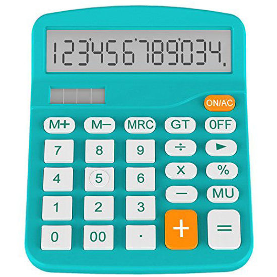 Picture of Helect H1001B-Calculator-BL Standard Function Desktop Calculator, Blue