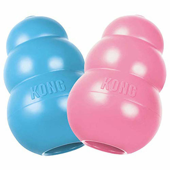 Picture of KONG - Puppy Toy Natural Teething Rubber - Fun to Chew, Chase and Fetch (Color May Vary) - for Extra Small Puppies