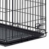 Picture of Dog Crate | MidWest ICrate XXS Folding Metal Dog Crate w/ Divider Panel, Floor Protecting Feet & Leak Proof Dog Tray | 18L x 12W x 14H Inches, Toy Dog Breed, Black