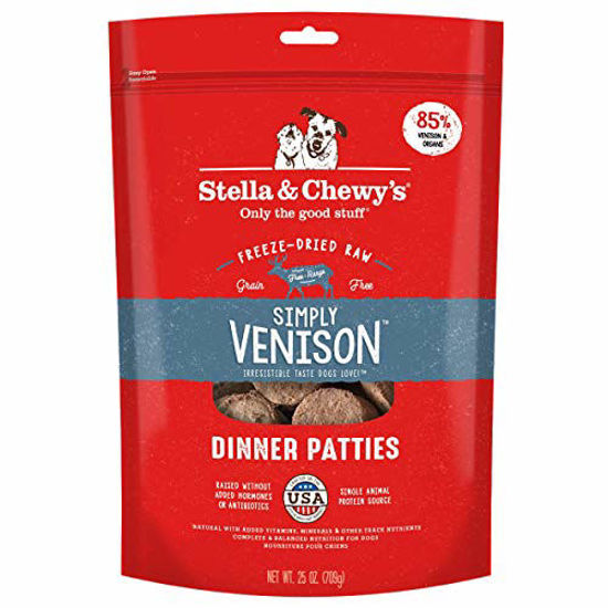 Picture of Stella & Chewy's Freeze-Dried Raw Simply Venison Dinner Patties Dog Food, 25 oz. Bag