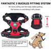 Picture of PoyPet No Pull Dog Harness, [2018 Upgrade Edition] Reflective Vest Harness with Front & Back 2 Leash Attachments and Easy Control Handle for Small Medium Large Dog (Red, Large)