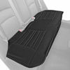 Picture of Motor Trend Black Universal Car Seat Cushion, Rear Bench Seat - Padded Luxury Cover with Non-Slip Bottom & Storage Pockets, Faux Leather Cushion Cover for Car Truck Van and SUV