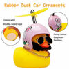 Picture of wonuu Rubber Duck Toy Car Ornaments Yellow Duck Car Dashboard Decorations with Propeller Helmet