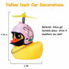 Picture of wonuu Rubber Duck Toy Car Ornaments Yellow Duck Car Dashboard Decorations with Propeller Helmet