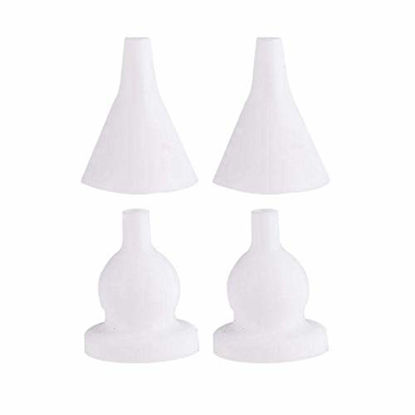 Picture of Nasal Aspirator Replacement Tips for Electric Baby Nasal Aspirator - 2 Sets/4 Pieces of White Reusable Tips