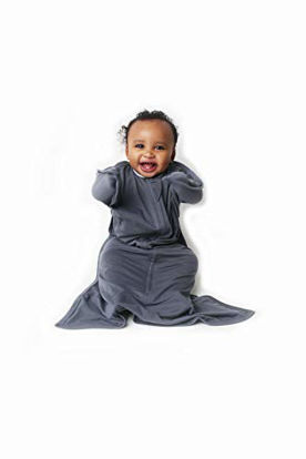 Picture of SleepingBaby Poly Zipadee-Zip Swaddle Transition Baby Swaddle Blanket with Zipper, Cozy Baby Sleep Sack Wrap (Small 4-8 Months | 12-19 lbs, 25-29 inches | Classic Grey)