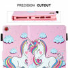 Picture of Dteck Fire HD 8 Case (8th Generation 2018 /7th Generation 2017 /6th Generation 2016), Fold Stand Leather Wallet Protective Smart Cute Case for Kindle Fire HD 8" Previous Generation (Smile Unicorn)