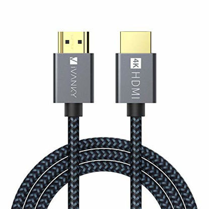 Picture of HDMI Cable 4K 10ft, iVANKY 18Gbps High Speed HDMI 2.0 Cable, 4K HDR, HDCP 2.2/1.4, 3D, 2160P, 1080P, Ethernet - Braided HDMI Cord 32AWG, Audio Return(ARC) Compatible UHD TV, Blu-ray, Monitor
