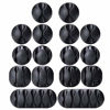 Picture of OHill Cable Clips, 16 Pack Black Cord Organizer Cable Management for Organizing Cable Cords Home and Office, Self Adhesive Cord Holders