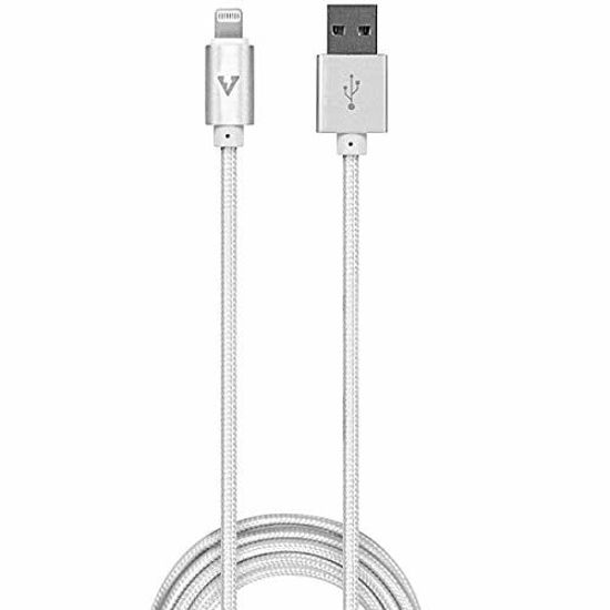 Picture of vCharged 12 FT Longest MFi Certified Lightning Cable Nylon Braided USB Charging Cord Compatible with iPhone & iPad