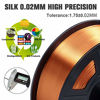 Picture of SUNLU Silk Copper PLA Filament 1.75mm 3D Printer Filament, 1KG 2.2 LBS Spool 3D Printing Material, Shiny Metallic PLA Silk Copper