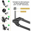 Picture of Microphone Arm Stand, TONOR Adjustable Suspension Boom Scissor Mic Stand with Pop Filter, 3/8" to 5/8" Adapter, Mic Clip, Upgraded Heavy Duty Clamp for Blue Yeti Nano Snowball Ice and Other Mics(T20)