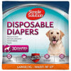 Picture of Simple Solution True Fit Disposable Dog Diapers for Female Dogs | Super Absorbent with Wetness Indicator