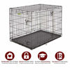 Picture of Large Dog Crate 1542DDU| MidWest ICrate Double Door Folding Metal Dog Crate|Large Dog, Black