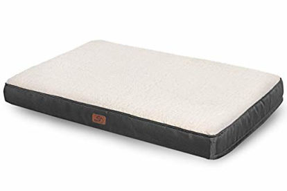 Picture of Bedsure Medium Dog Bed for Small, Medium Dogs/Cats Up to 50lbs - Orthopedic Egg-Crate Foam with Removable Washable Cover - Water-Resistant Pet Mat for Crate, Grey