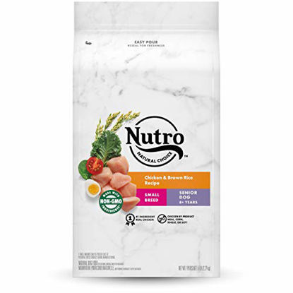 Picture of NUTRO NATURAL CHOICE Small Breed Senior Dry Dog Food, Chicken & Brown Rice Recipe Dog Kibble, 5 lb. Bag