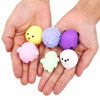 Picture of Squishies Squishy Toy 24pcs Party Favors for Kids Mochi Squishy Toy moji Kids Party Favors Mini Kawaii squishies Mochi Stress Reliever Anxiety Toys Easter Basket Stuffers fillers with Storage Box