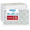 Picture of Aerostar Allergen & Pet Dander 16x20x4 MERV 11 Pleated Air Filter, Made in the USA, (Actual Size: 15 1/2"x19 1/2"x3 3/4"), 6-Pack